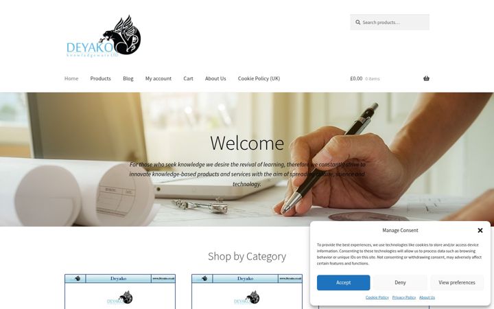 Screenshot of deyako.co.uk