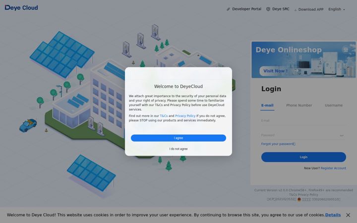 Screenshot di deyecloud.com