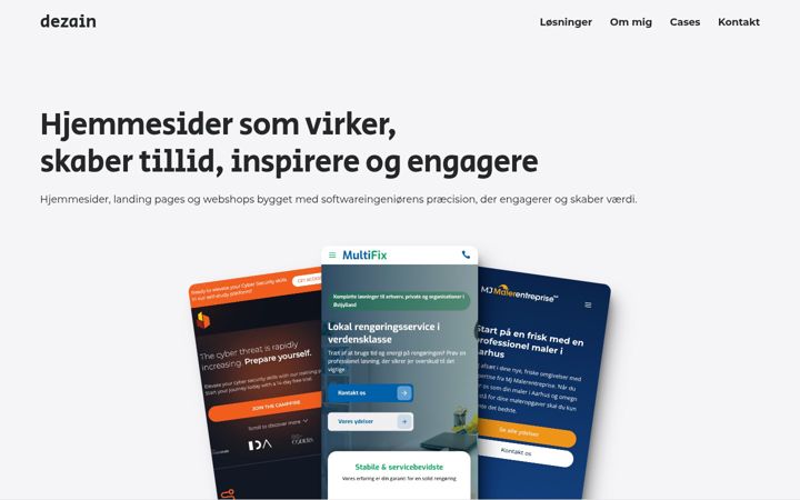 Screenshot of dezain-staging.dk