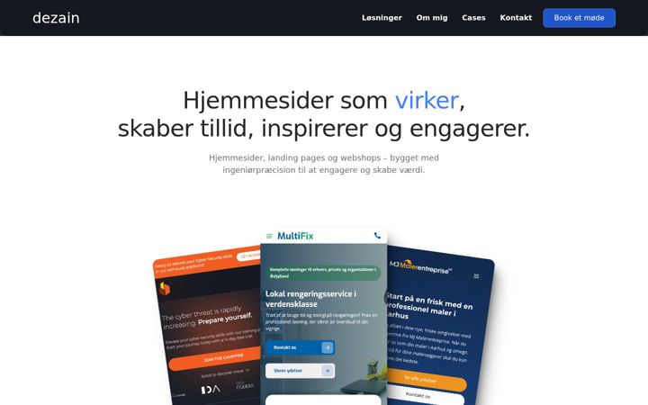 Screenshot von dezain.dk