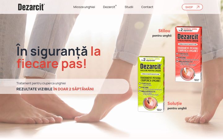 Screenshot stránky dezarcit.ro