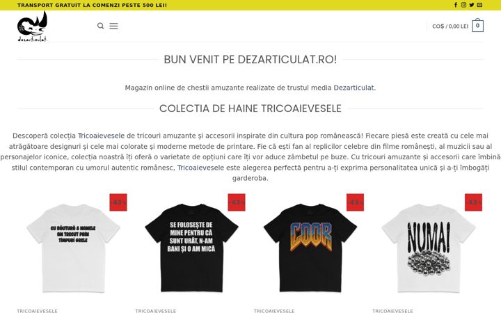 Screenshot stránky dezarticulat.ro