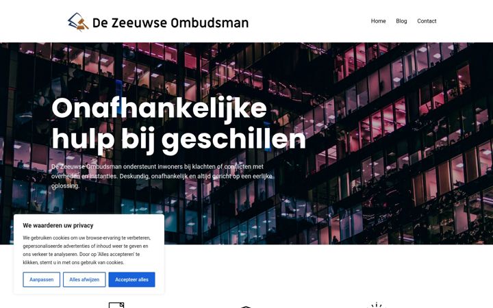 Képernyőkép: dezeeuwseombudsman.nl
