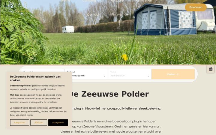 Képernyőkép: dezeeuwsepolder.nl