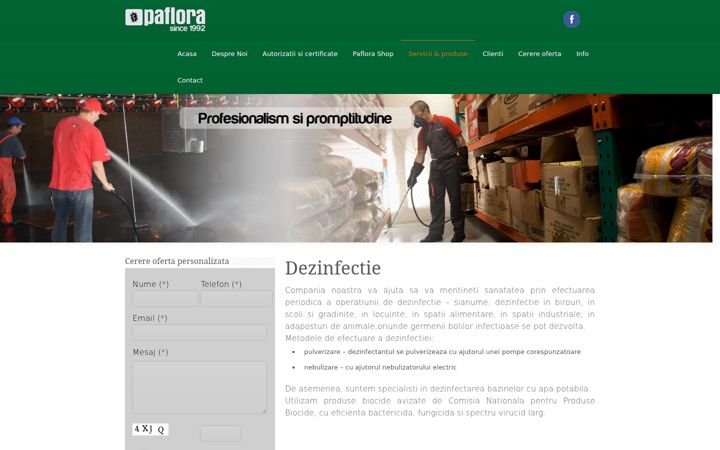 Screenshot of dezinfectie.org