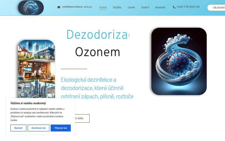 Skärmbild av dezinfekce-viru.cz