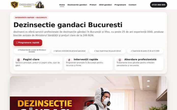 Screenshot stránky dezinsect.ro