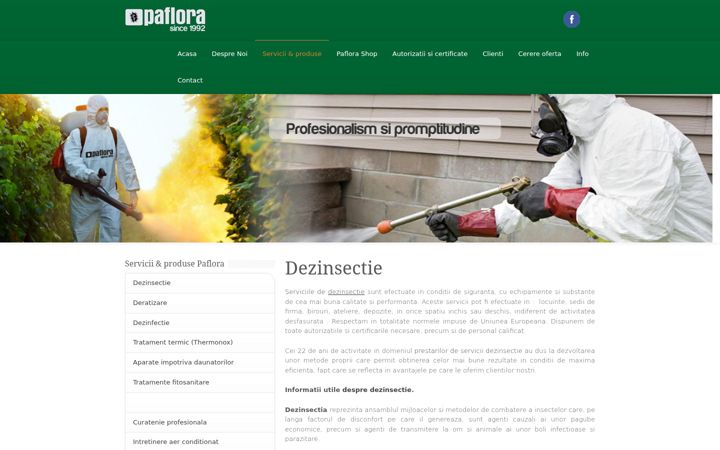 Screenshot of dezinsectie.org