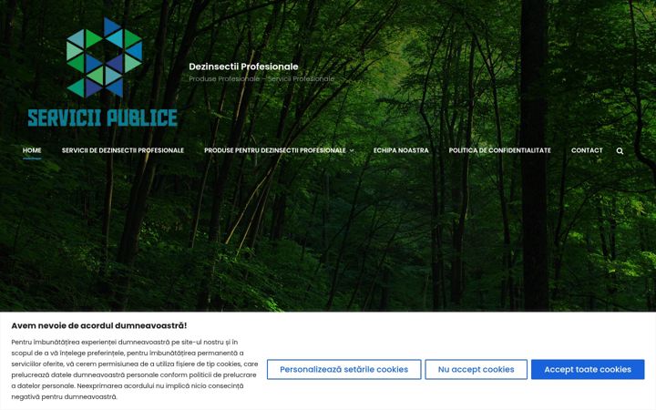 Screenshot stránky dezinsectiiprofesionale.ro