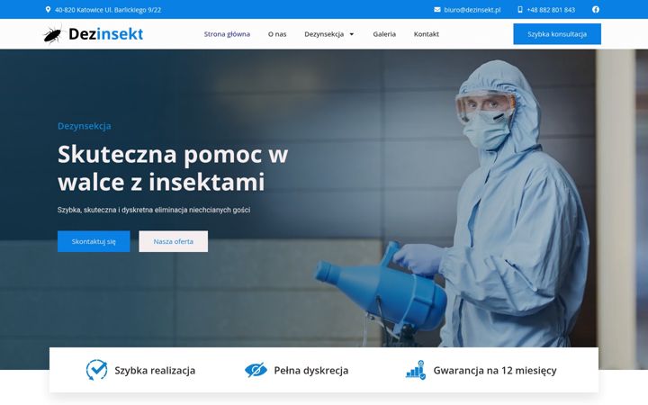 Screenshot ta' dezinsekt.pl