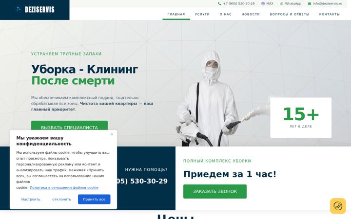 Screenshot von deziservis.ru