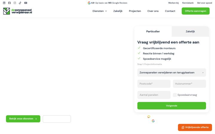 Képernyőkép: dezonnepaneelverwijderaar.nl