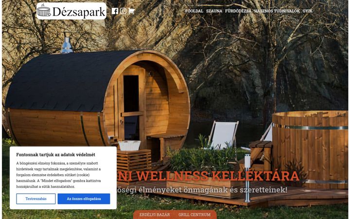 Screenshot of dezsapark.hu
