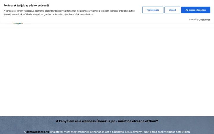 Screenshot of dezsawellness.hu