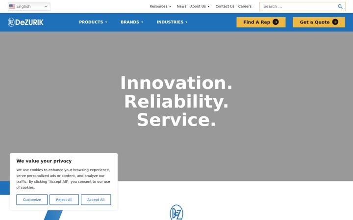 Screenshot of dezurik.com