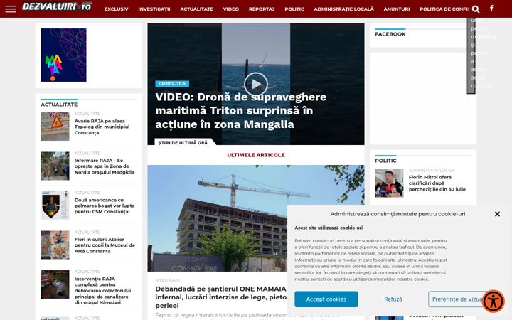 Screenshot of dezvaluiri.ro