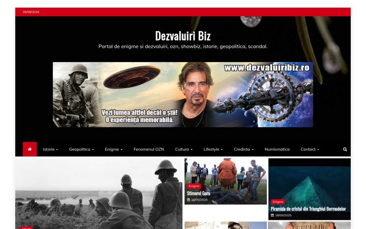 Screenshot of dezvaluiribiz.ro