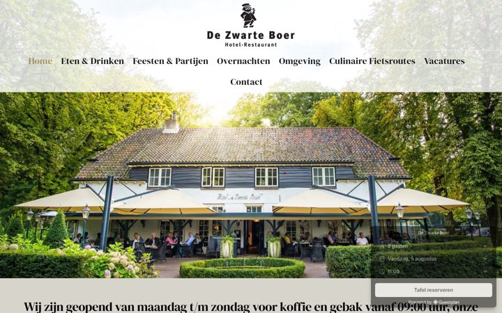 Screenshot of dezwarteboer.com