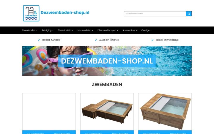 Screenshot of dezwembaden-shop.nl
