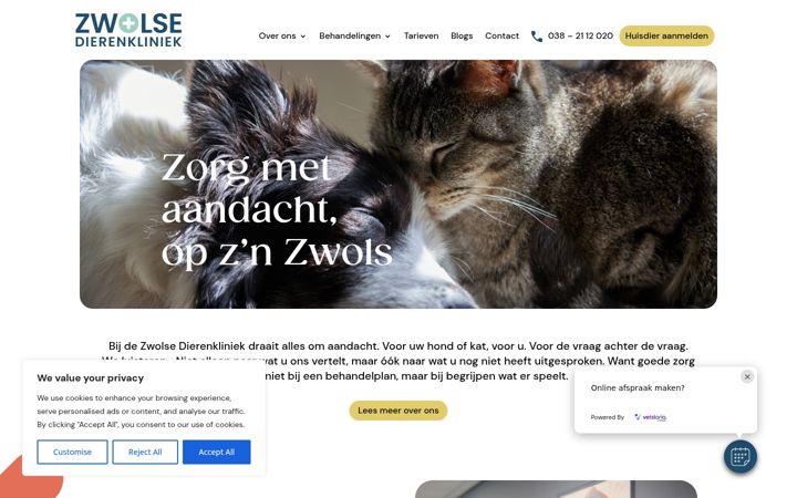 Képernyőkép: dezwolsedierenkliniek.nl