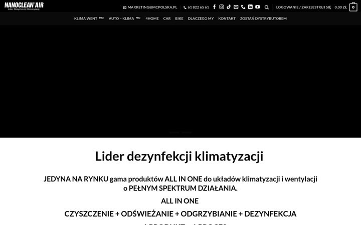 Skærmbillede af dezynfekcjaklimatyzacji.pl