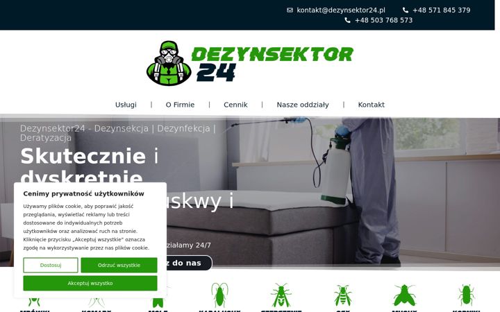 Screenshot ta' dezynsektor24.pl