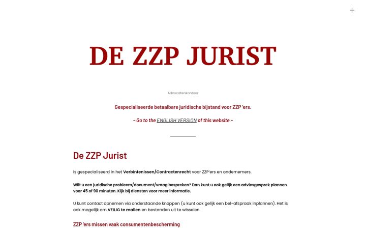 Screenshot of dezzpjurist.nl