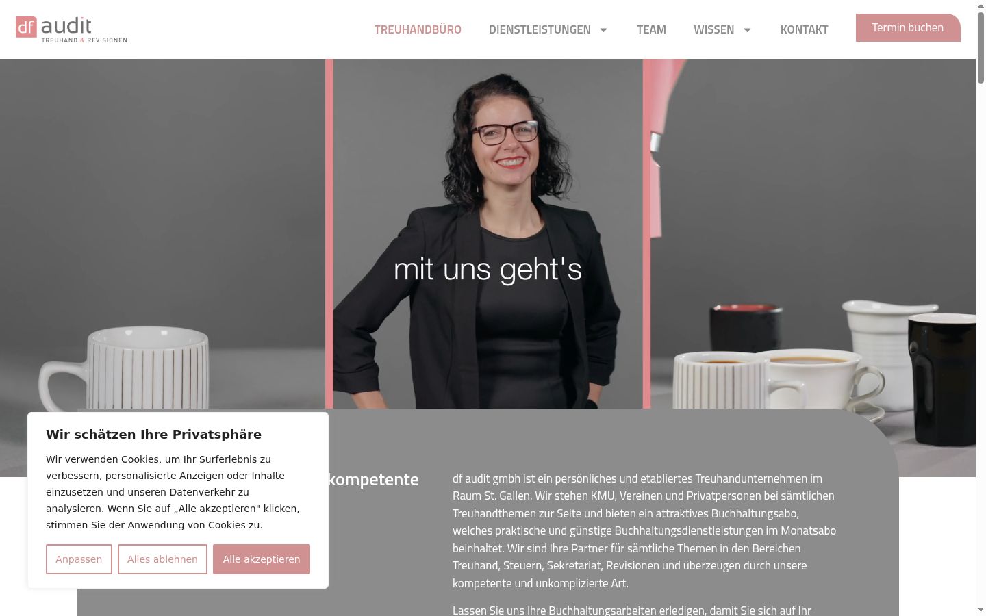 Screenshot of the consent banner shown before any interaction