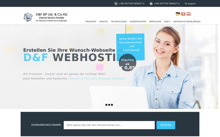 Screenshot of df-webhosting.de