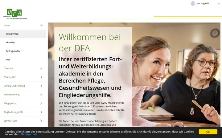 Screenshot of dfa-hamburg.de
