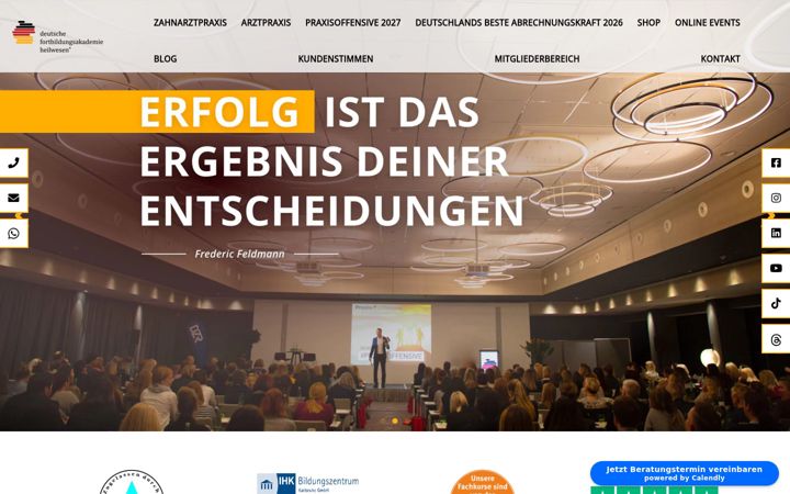 Screenshot of dfa-heilwesen.de
