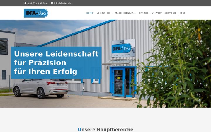 Screenshot of dfa-tec.de
