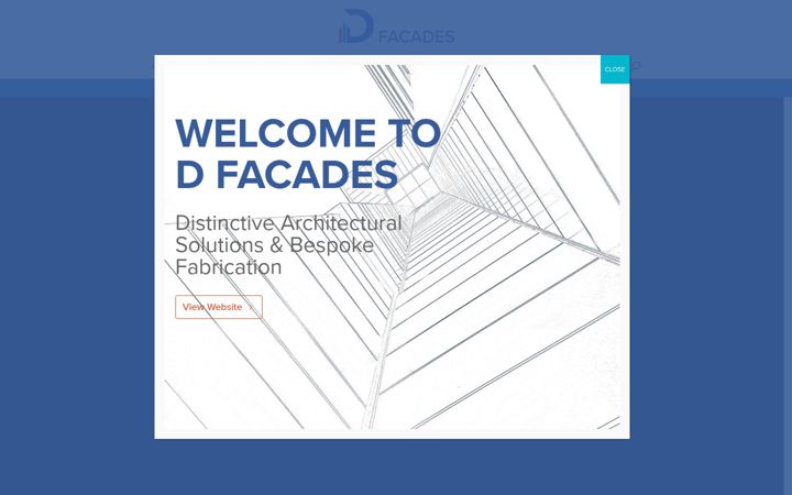 Screenshot of dfacades.co.uk