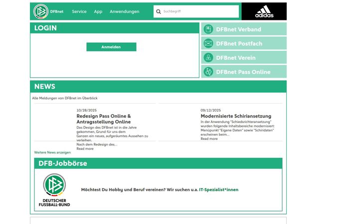 Kuvakaappaus sivustosta dfbnet.org
