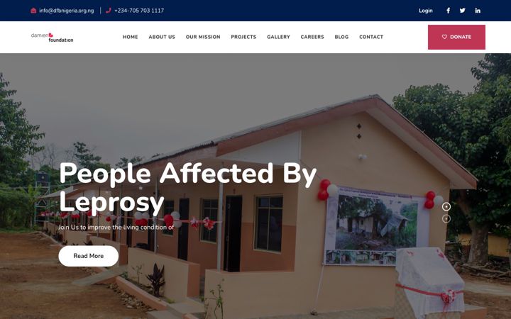 Screenshot of dfbnigeria.org.ng