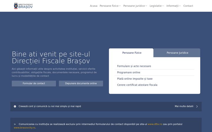 Screenshot of dfbv.ro