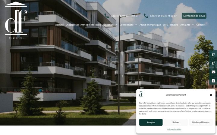 Екранна снимка на dfdiagnostics.fr