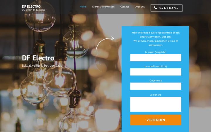 Screenshot of dfelectro.be