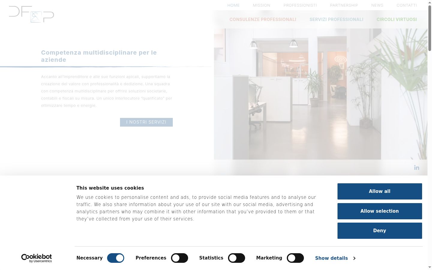 Capture d'écran de la bannière de consentement affichée avant toute interaction