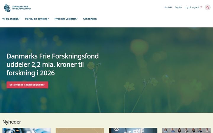 Screenshot of dff.dk