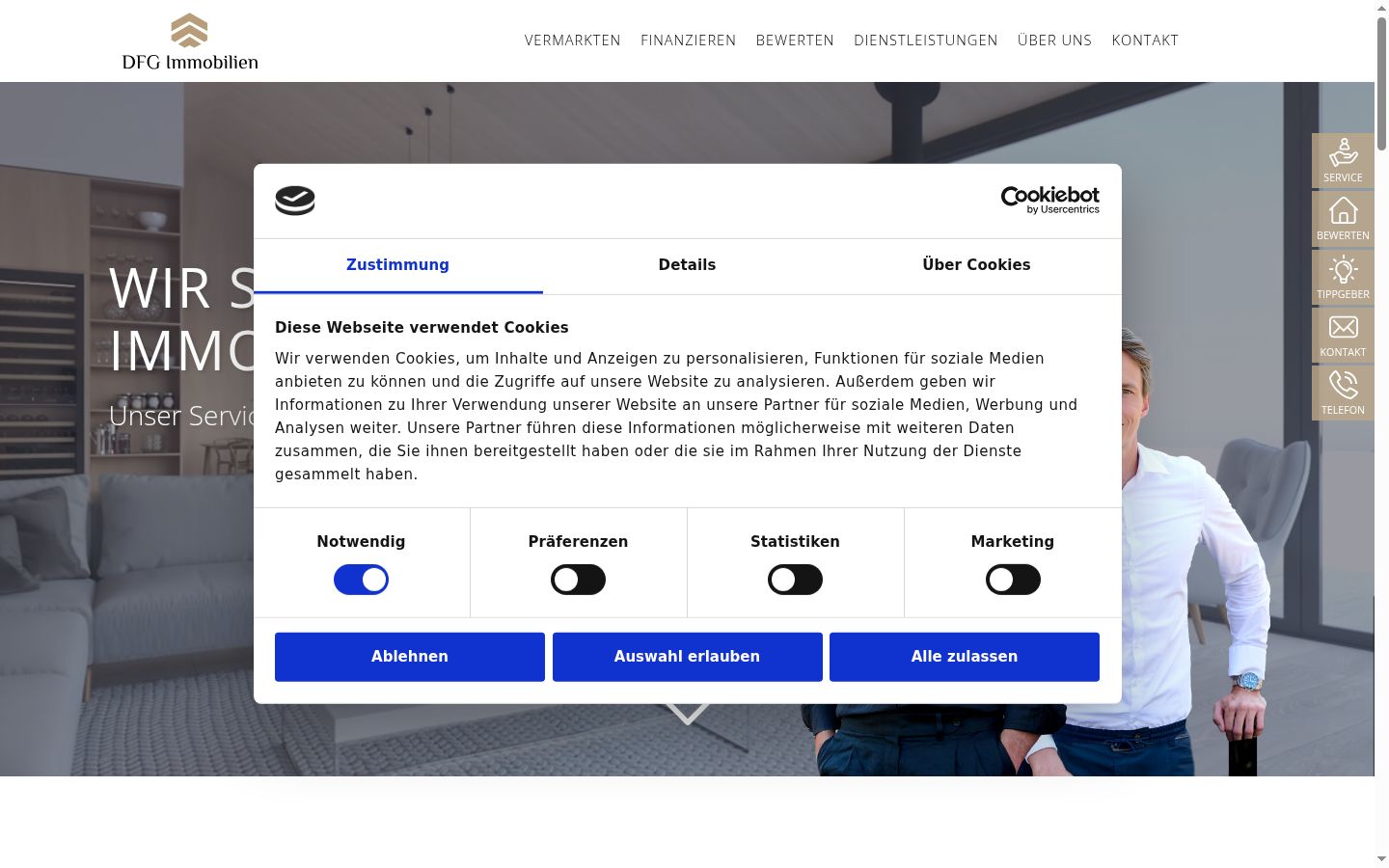 Captură de ecran a bannerului de consimțământ afișat înainte de orice interacțiune