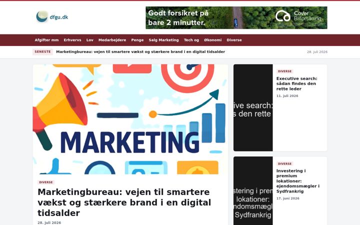 Screenshot of dfgu.dk
