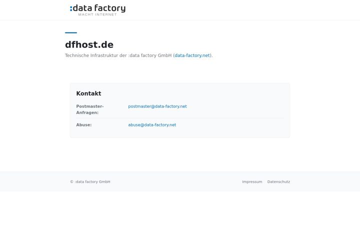 Screenshot of dfhost.de