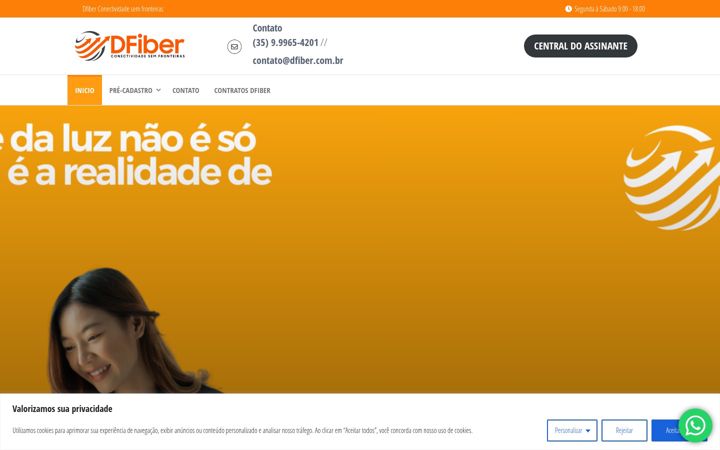 Skærmbillede af dfiber.com.br