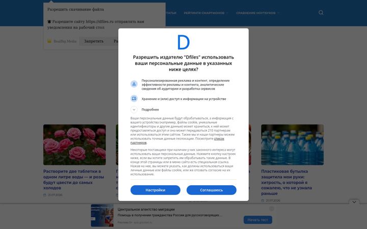 Screenshot of dfiles.ru