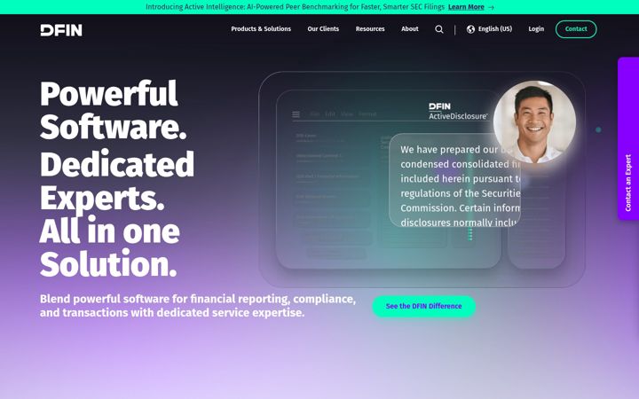 Capture d'écran de dfinsolutions.com
