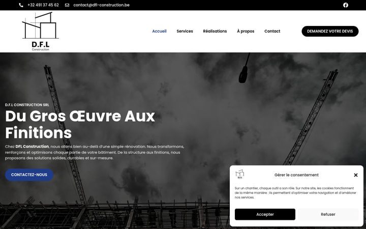 Screenshot of dfl-construction.be