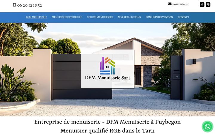 Screenshot of dfm-menuiserie.fr