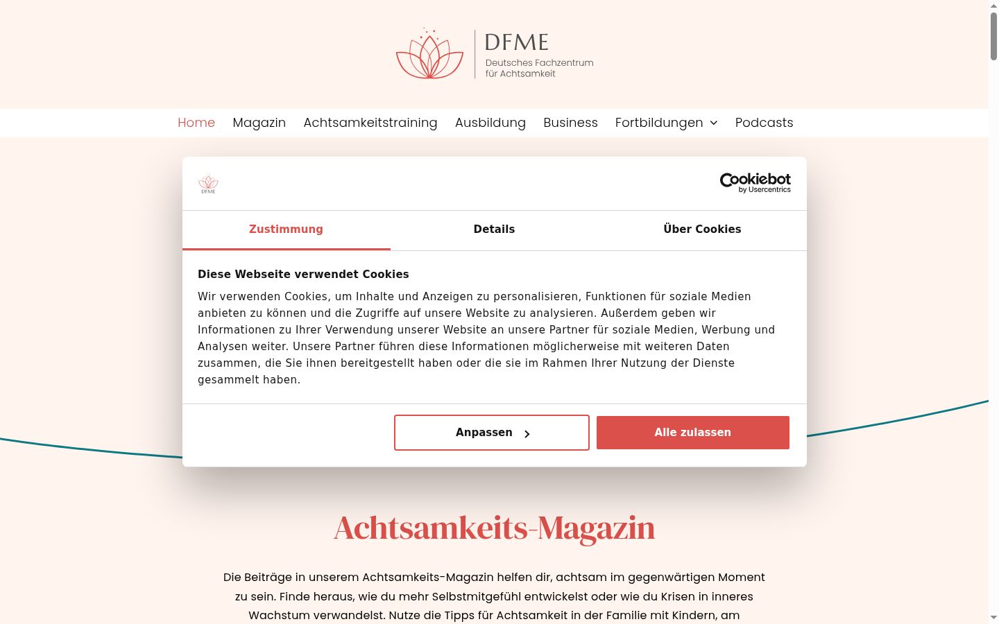 Screenshot tal-banner tal-kunsens muri qabel kwalunkwe interazzjoni