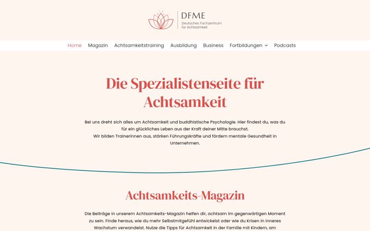 Screenshot ta' dfme-achtsamkeit.de